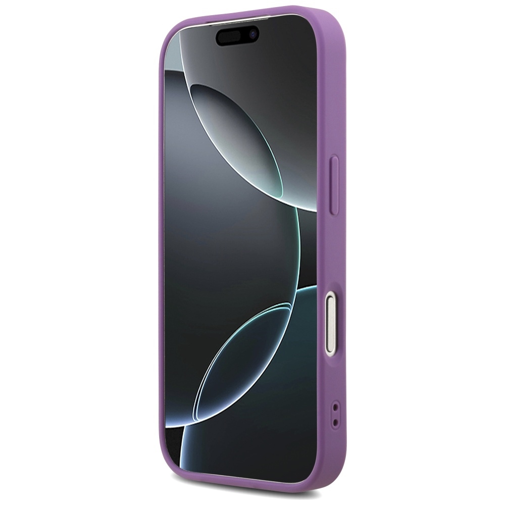 Guess Fixed Glitter Big 4G Phone Case Cover iPhone 17 Pro - purple (3)