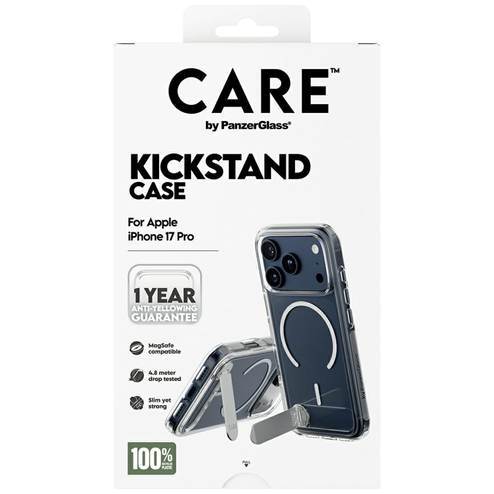 CARE by PanzerGlass Feature Case w. Kickstand MagSafe iPhone 17 Pro - Clear (3)
