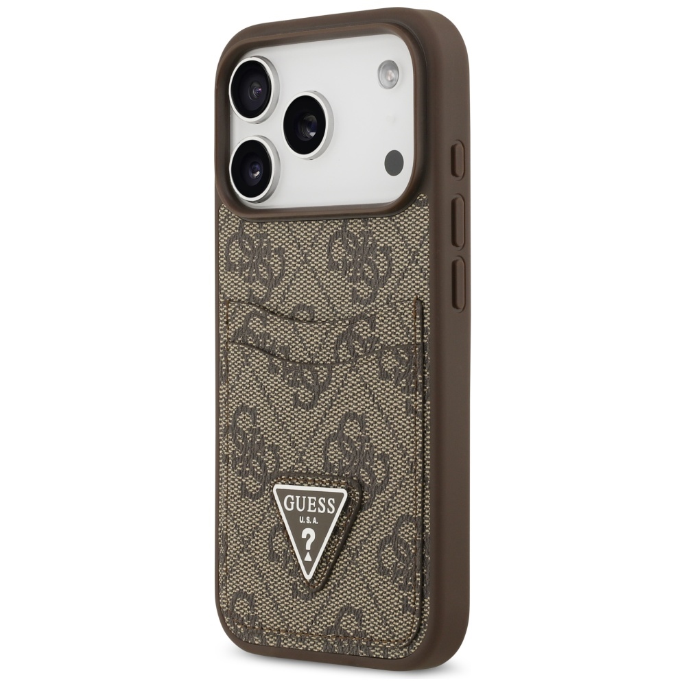 Guess 4G Nauble Card Triangle Phone Case Cover iPhone 17 Pro - Brown (0)