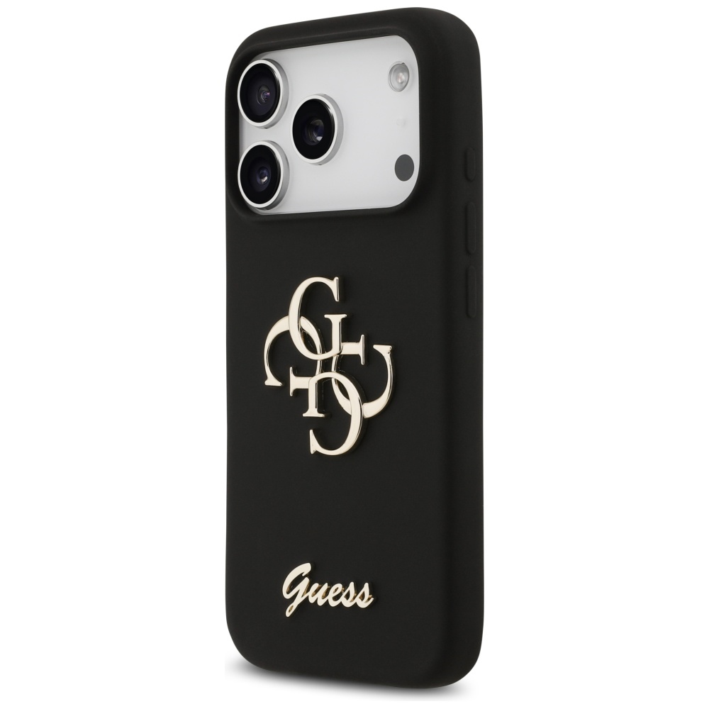 Guess Silicone Big 4G Script Phone Case Cover iPhone 17 Pro - Black (0)