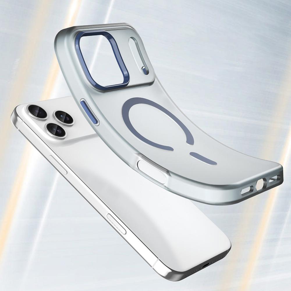 Magnetic Abrasive iPhone 17 Pro Case Compatible with MagSafe - Matte Blue (2)