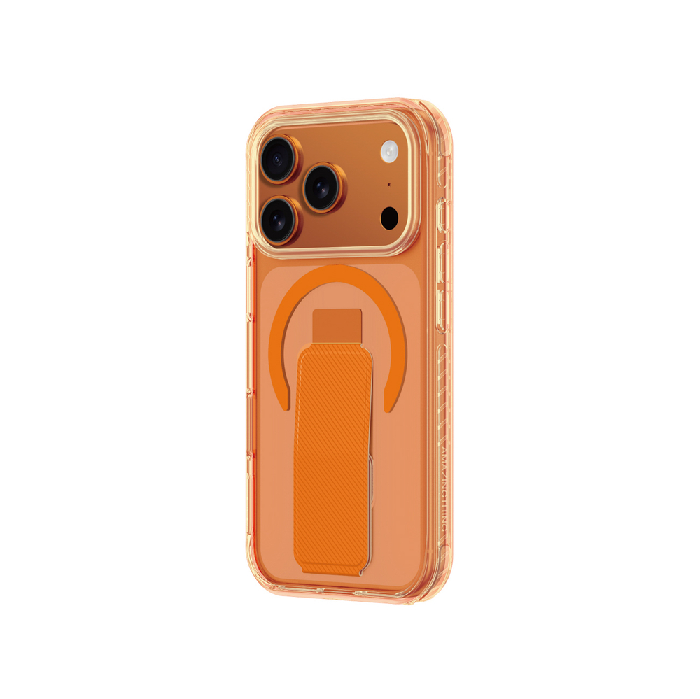 AmazingThing Titan Pro Holder Phone Case Cover iPhone 17 Pro compatible with MagSafe - orange (2)