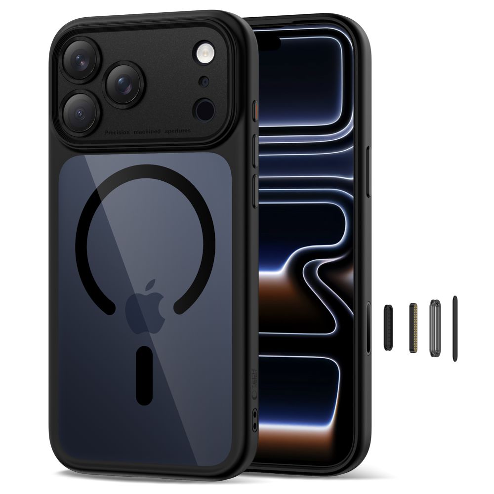 Tech-Protect Magpeak Magsafe CC Phone Case Cover iPhone 17 Pro - Clear Black (0)