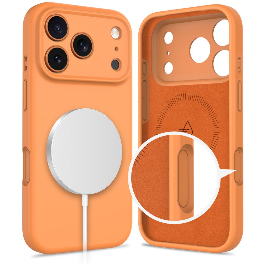 Tech-Protect Silicone MagSafe Phone Case Cover iPhone 17 Pro - Orange (0)