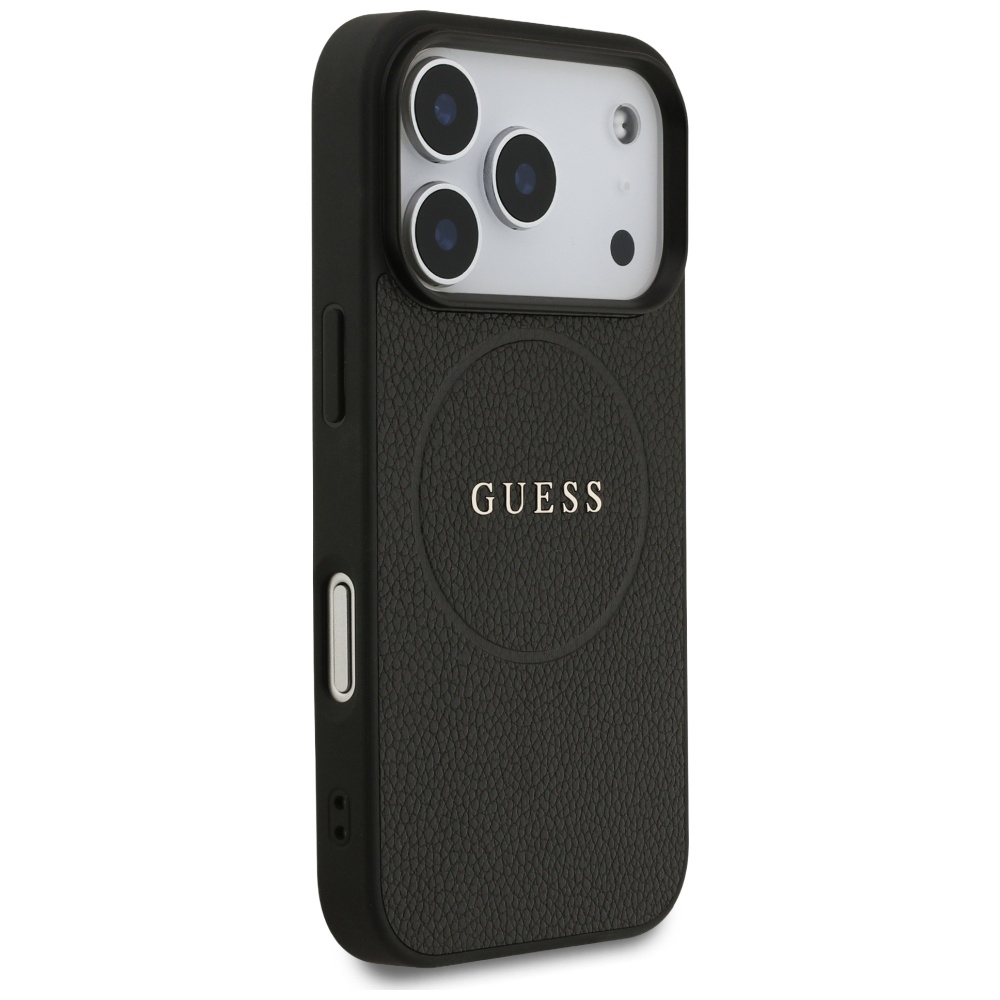 Guess Grained Ring MagSafe Phone Case Cover iPhone 17 Pro - black (2)