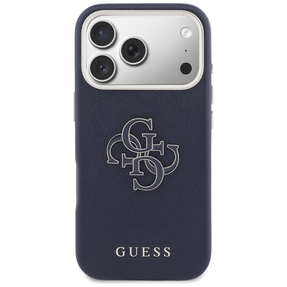 Guess FW Resin Logo Phone Case Cover iPhone 17 Pro - Blue (1)