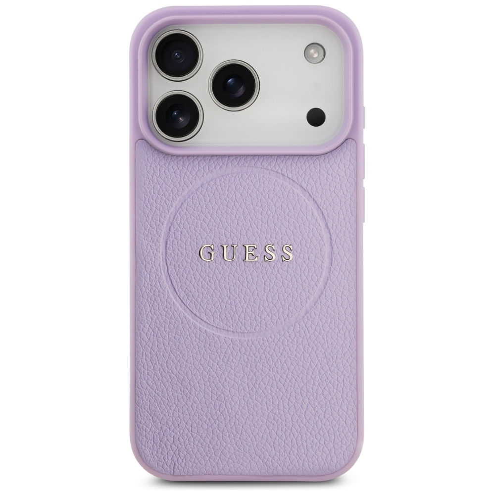 Guess Grained Ring MagSafe Phone Case Cover iPhone 17 Pro - Purple (1)