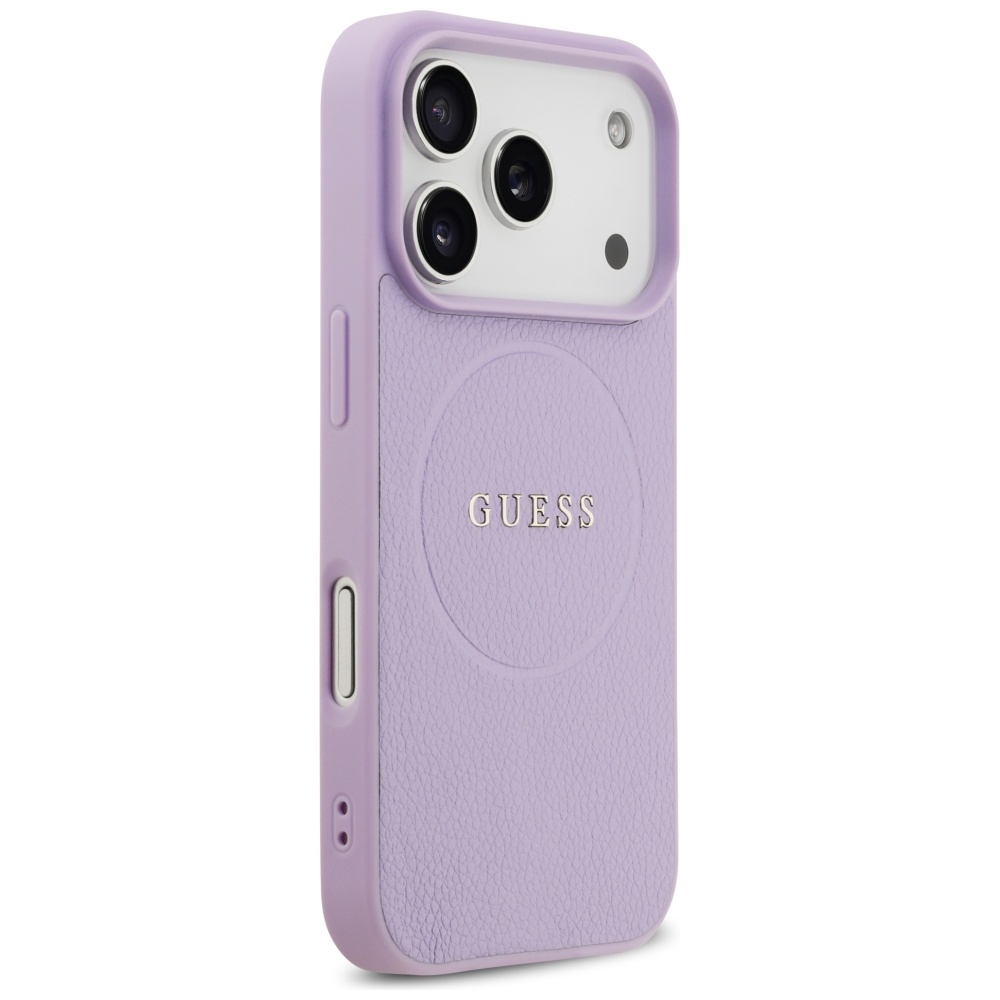 Guess Grained Ring MagSafe Phone Case Cover iPhone 17 Pro - Purple (2)