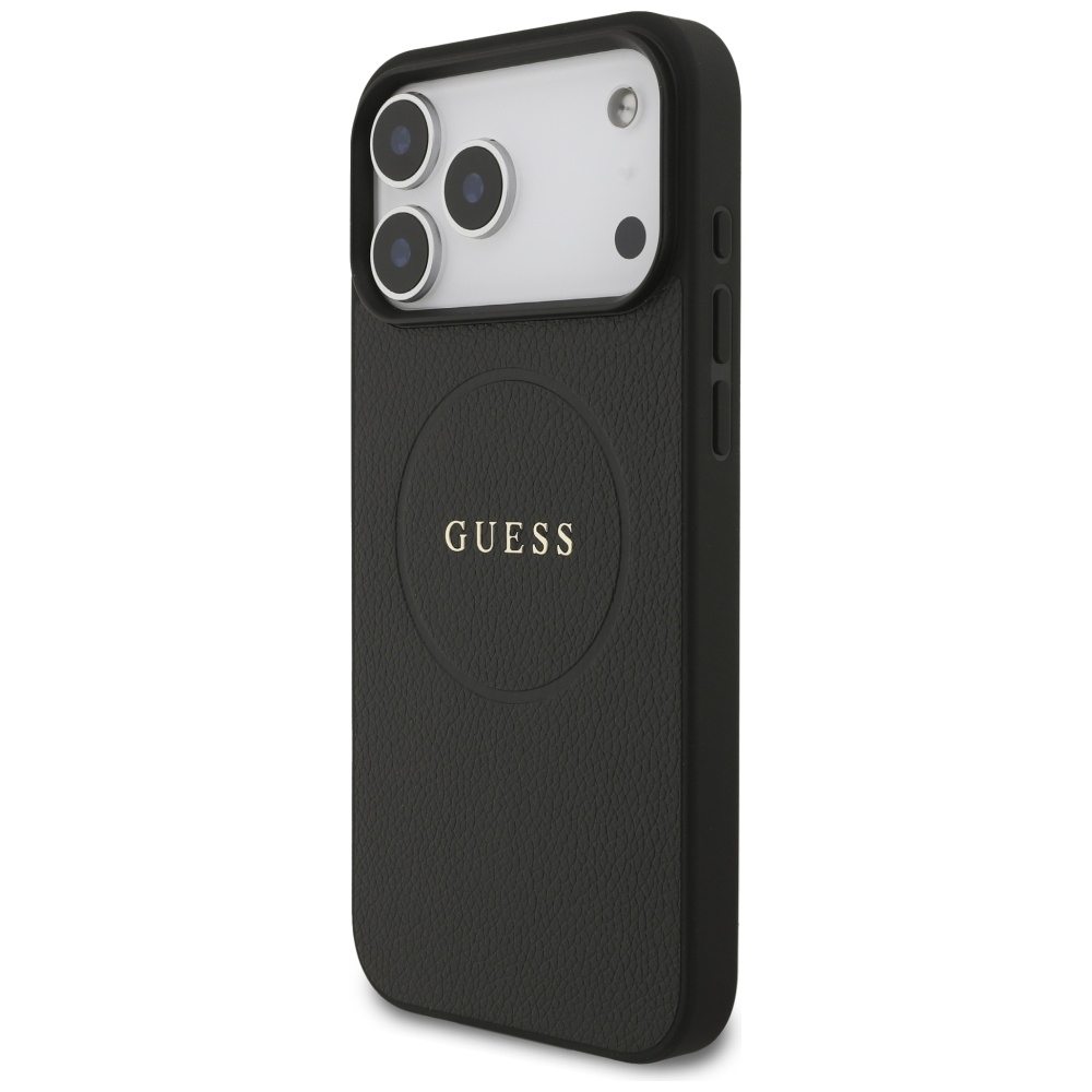 Guess Grained Ring MagSafe Phone Case Cover iPhone 17 Pro Max - black (0)