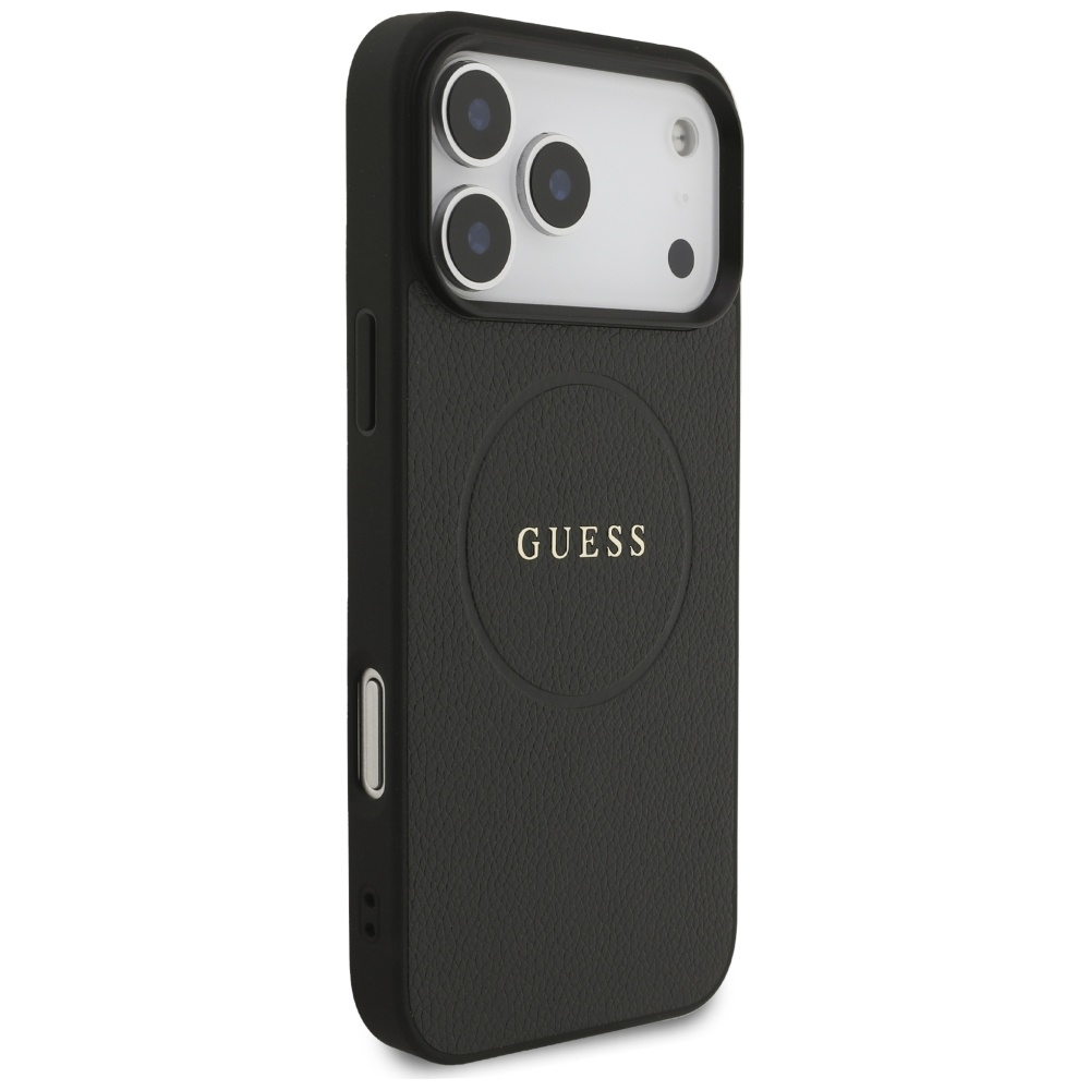 Guess Grained Ring MagSafe Phone Case Cover iPhone 17 Pro Max - black (2)