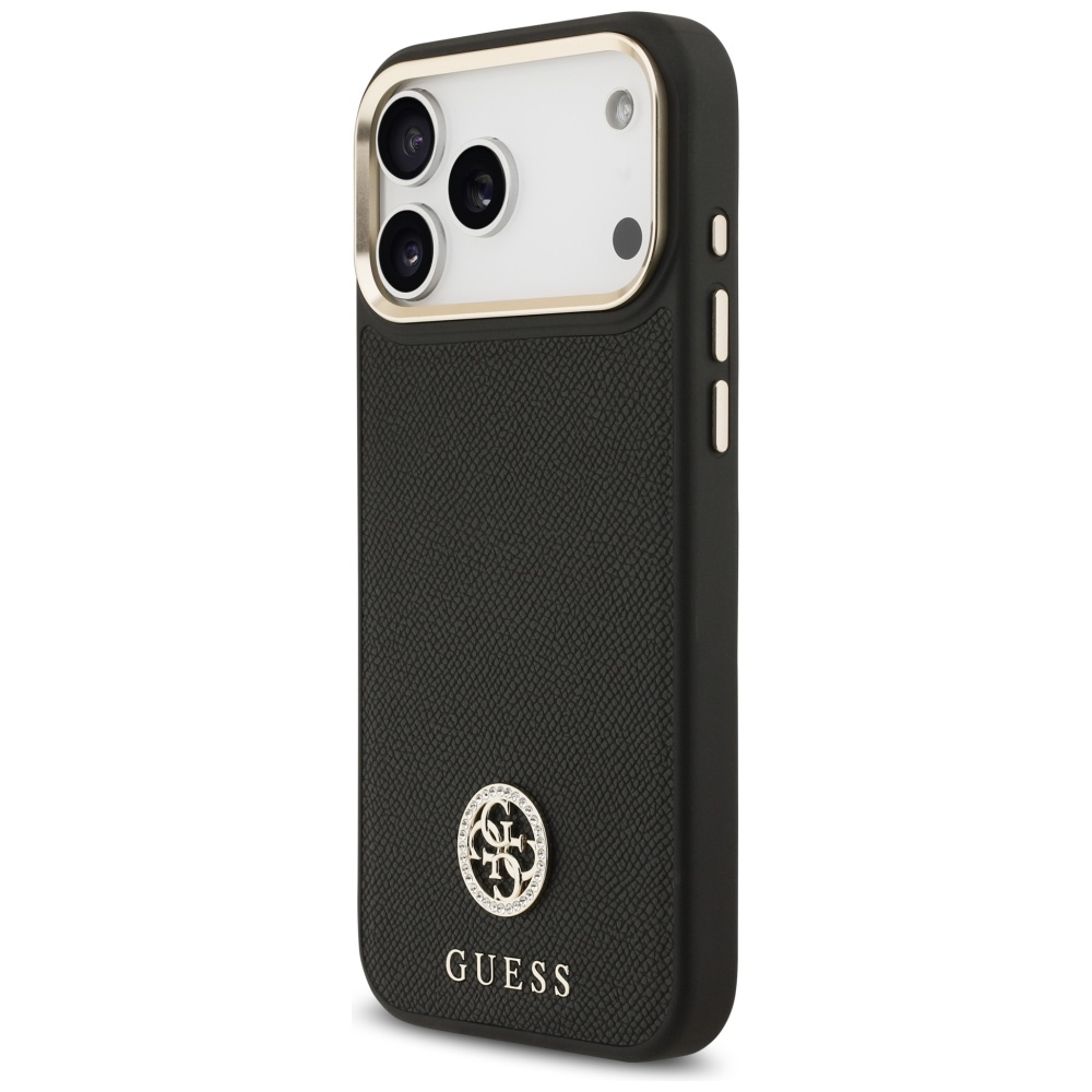Guess Grained Strass Logo MagSafe Phone Case Cover iPhone 17 Pro Max - black (0)