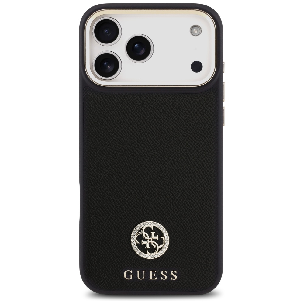 Guess Grained Strass Logo MagSafe Phone Case Cover iPhone 17 Pro Max - black (1)