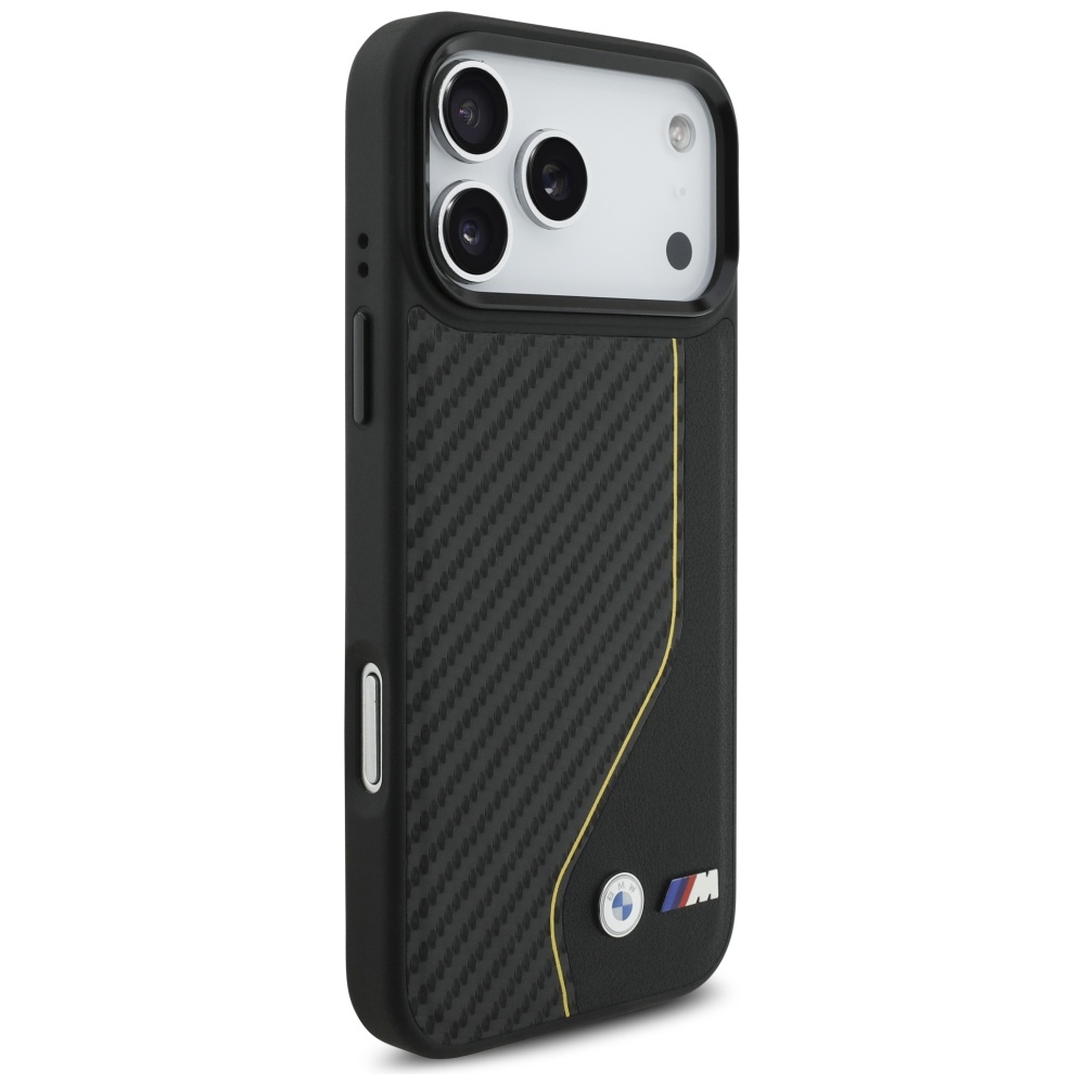 BMW M Carbon Line & Logo MagSafe Phone Case Cover iPhone 17 Pro Max - Yellow (2)