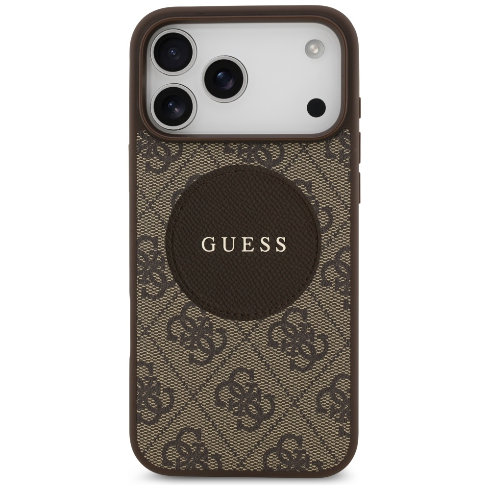 Guess 4G Circle Classic Logo MagSafe Phone Case Cover iPhone 17 Pro Max - brown (1)