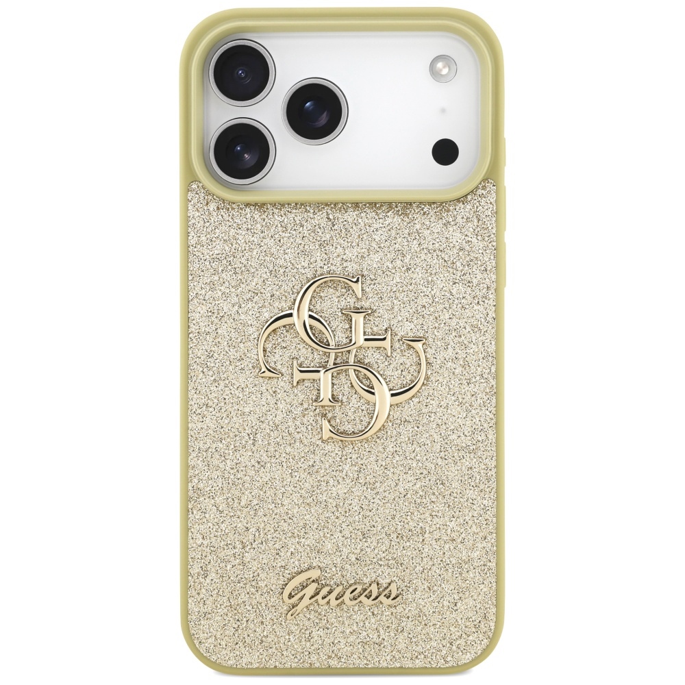 Guess Fixed Glitter Big 4G Phone Case Cover iPhone 17 Pro Max - gold (1)