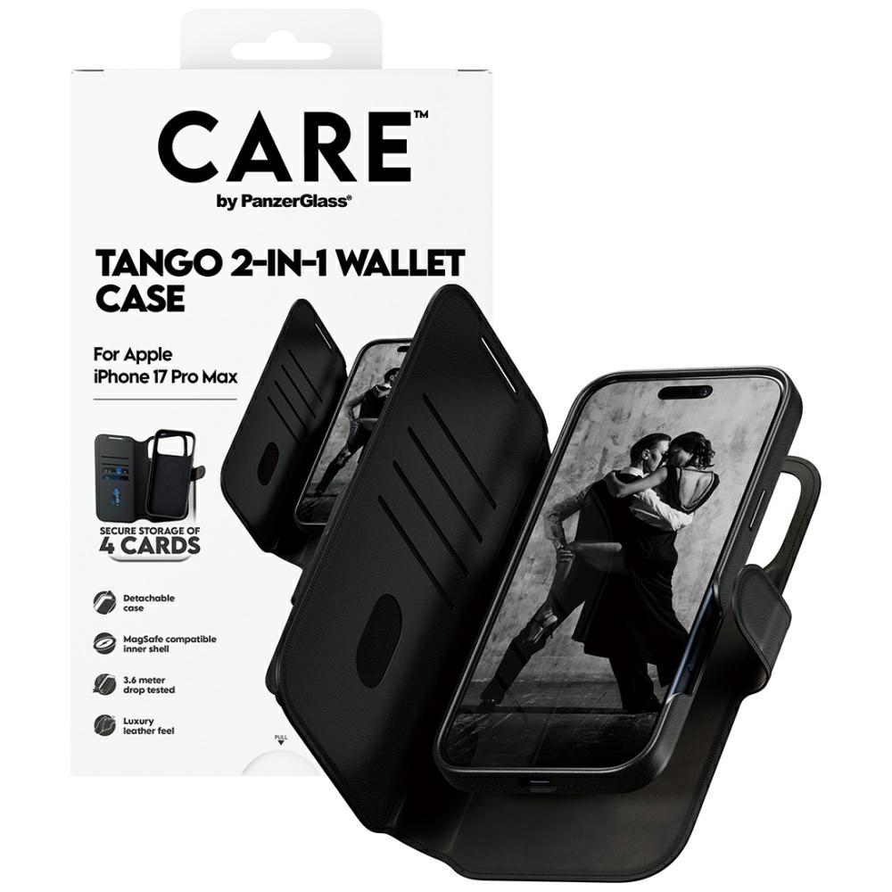CARE by PanzerGlass Feature Tango 2in1 Wallet Case MagSafe iPhone 17 Pro Max - Black (2)