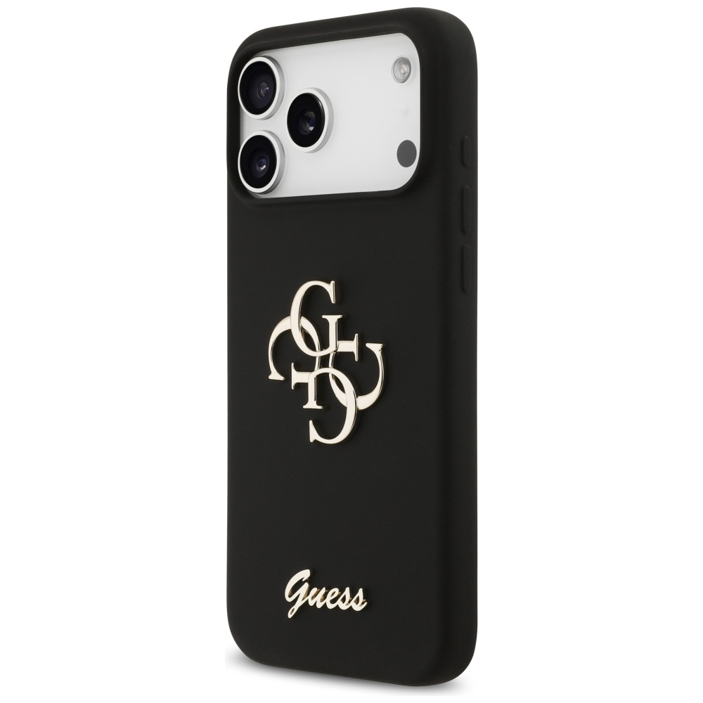 Guess Silicone Big 4G Script Phone Case Cover iPhone 17 Pro Max - Black (0)