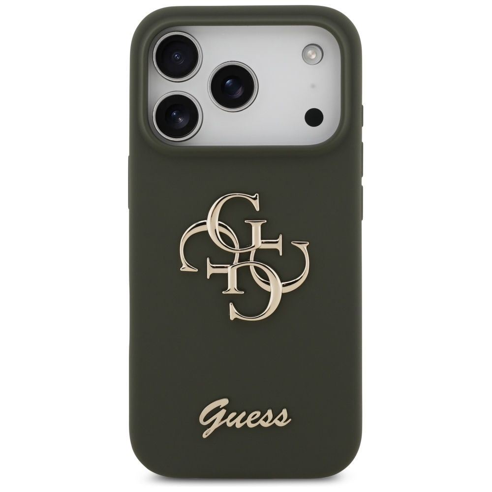 Guess Silicone Big 4G Script Phone Case Cover iPhone 17 Pro Max - Green (1)