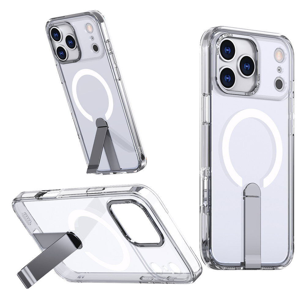 Hybrid Armor X Phone Case Cover iPhone 17 Pro Max with Stand, Compatible with MagSafe - Transparent (1)