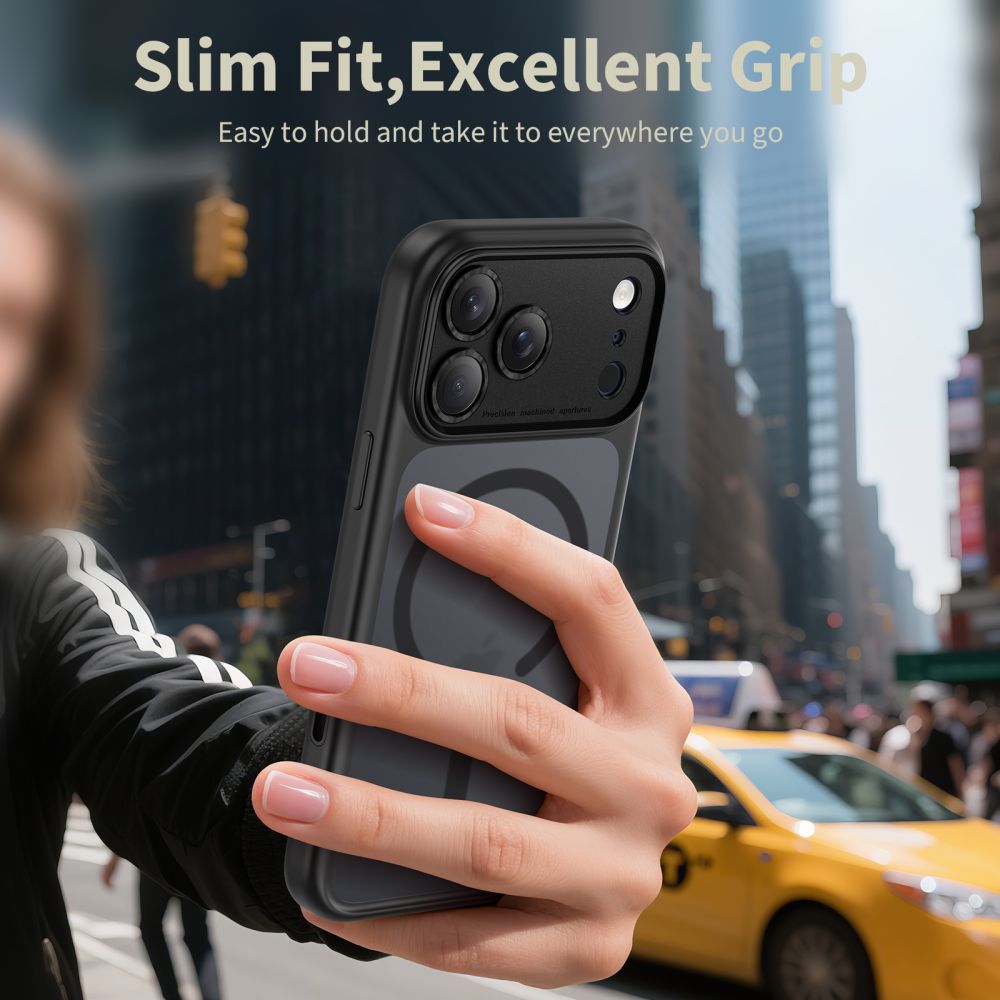 Tech-Protect Magpeak Magsafe CC Phone Case Cover iPhone 17 Pro Max - Matte Black (2)