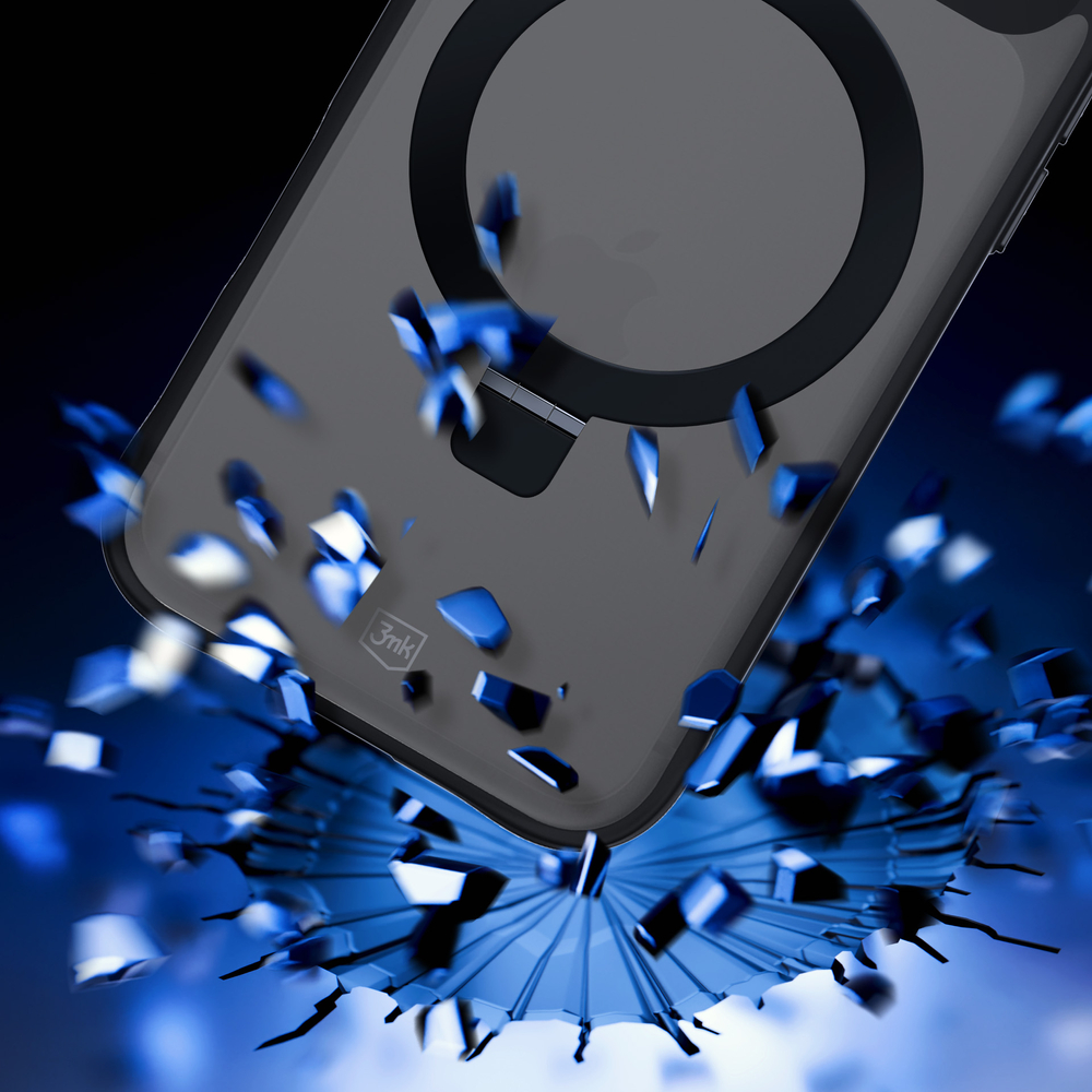 3mk Smoke Case Mag&Stand iPhone 17 Pro Max - Black (1)