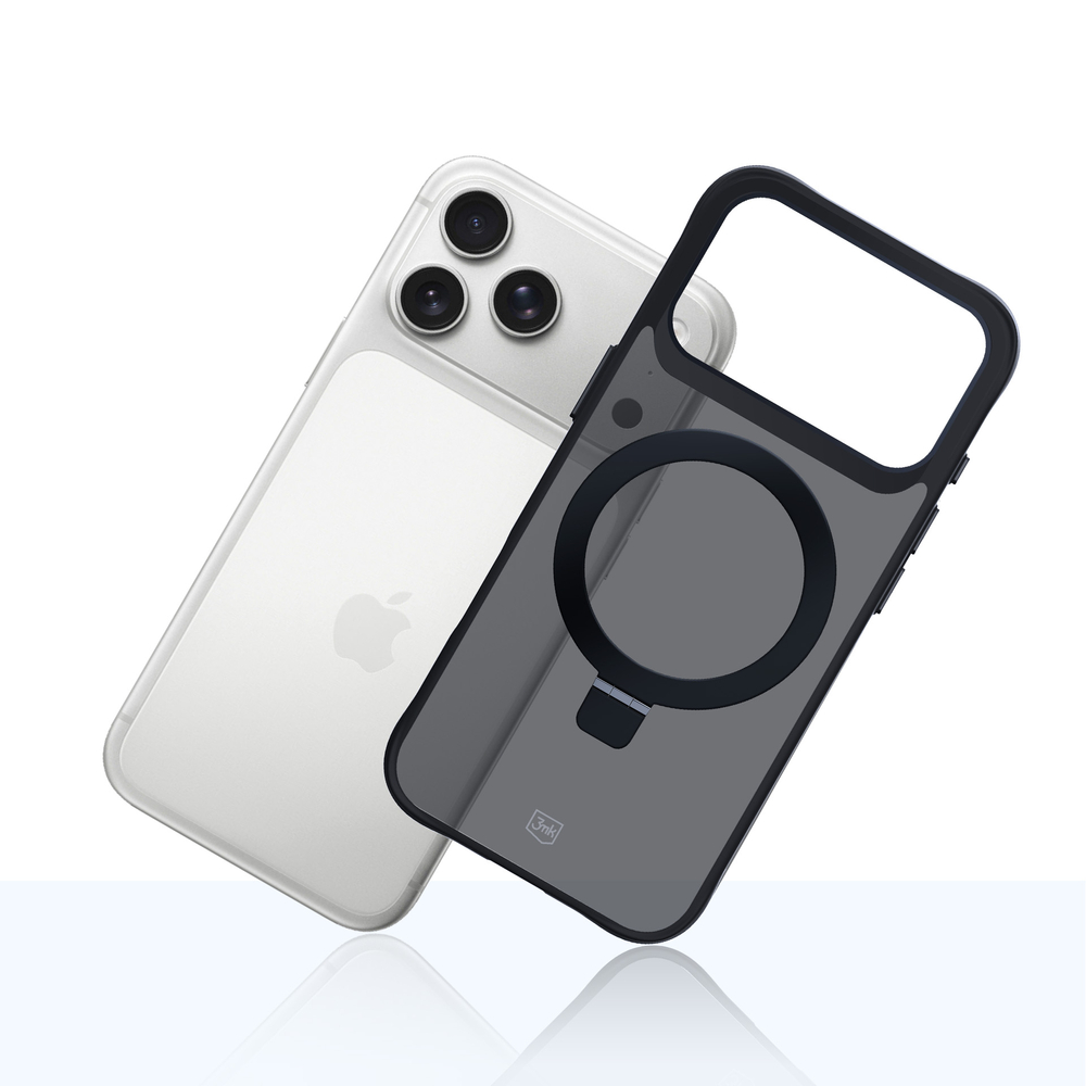 3mk Smoke Case Mag&Stand iPhone 17 Pro Max - Black (3)
