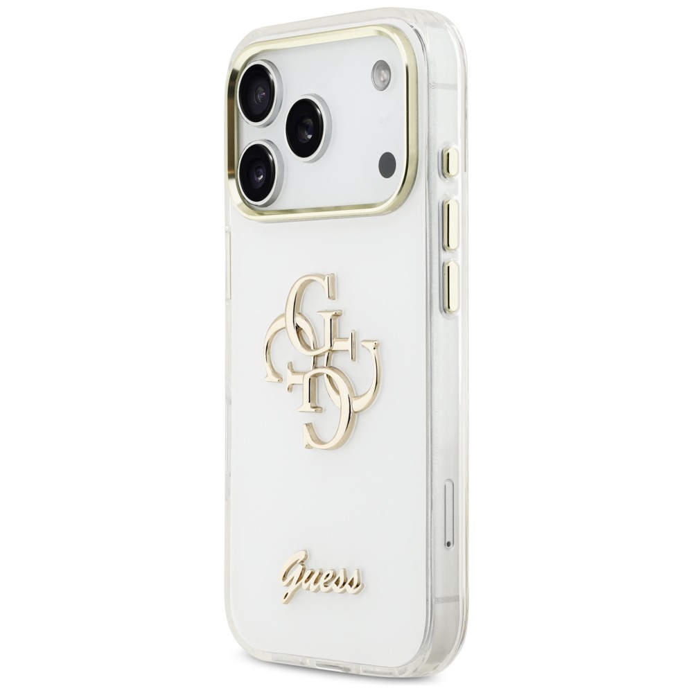 Guess IML 4G Script Metal Phone Case Cover iPhone 17 Pro Max - White (0)