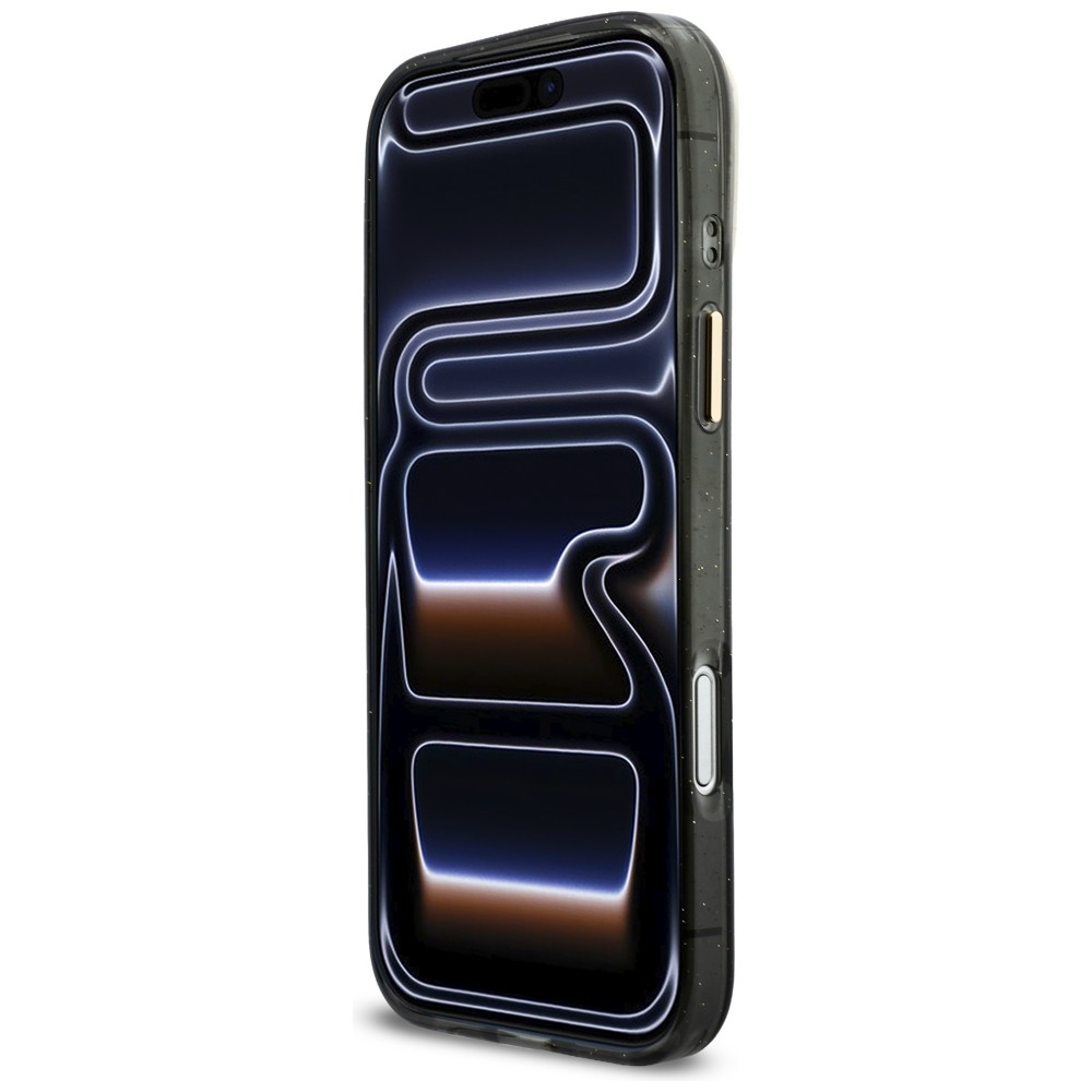 Guess IML Glitters Script Strap MagSafe Phone Case Cover iPhone 17 Pro Max - black (2)