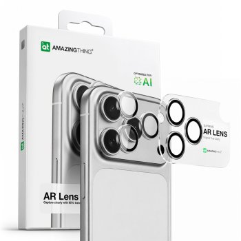 AmazingThing Lens Glass iPhone 17 Pro / Pro Max with Black Aluminum Frame