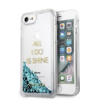 Apple iPhone 8 / 7 / SE (2020) (2022) 4.7" Guess Liquid Glitter Party Case Cover (GUHCP7GLUQBL), Blue