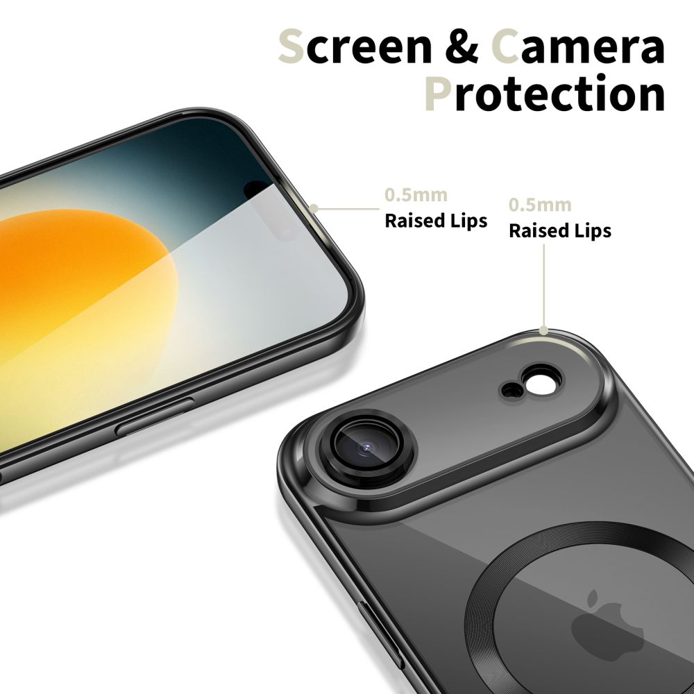 Tech-Protect MagFlex MagSafe Phone Case Cover iPhone 17 Air - Clear Black (1)