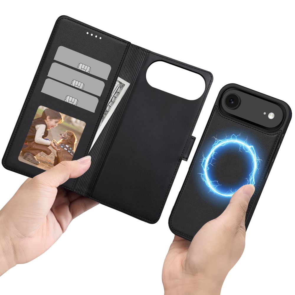 Tech-Protect Wallet MagSafe Phone Case Cover iPhone 17 Air - Matte Black (1)