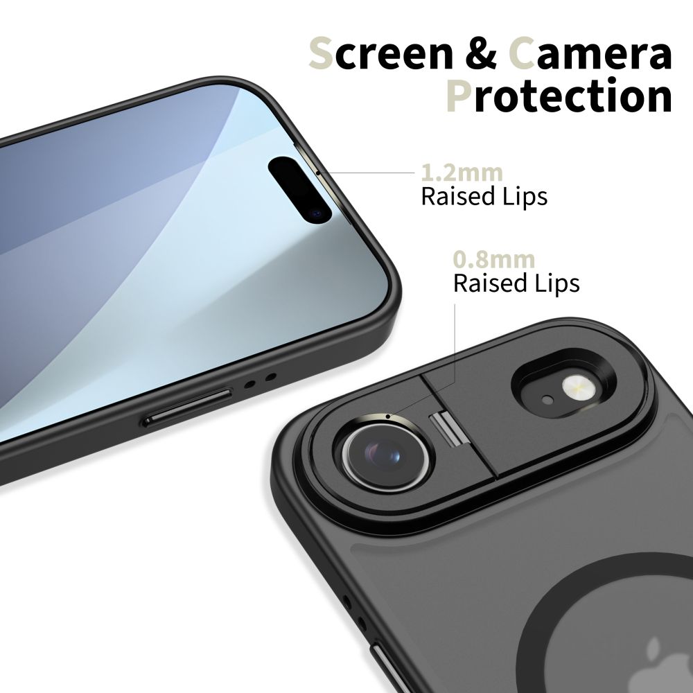 Tech-Protect MagStand MagSafe Phone Case Cover iPhone 17 Air - Matte Black (1)