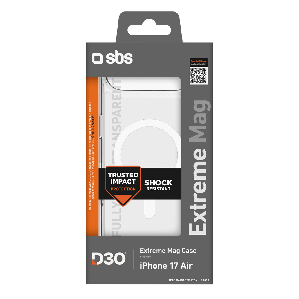 SBS Extreme Mag Case with D3O Technology iPhone 17 Air - Transparent (0)