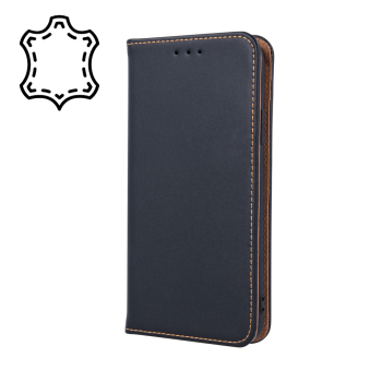 Apple iPhone 17 Air 6.5'' Genuine Leather Wallet Phone Cover, Black