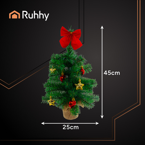 Small Artificial Christmas Tree 45cm Ruhhy 26466, Decorated Tabletop Holiday Decor (0)