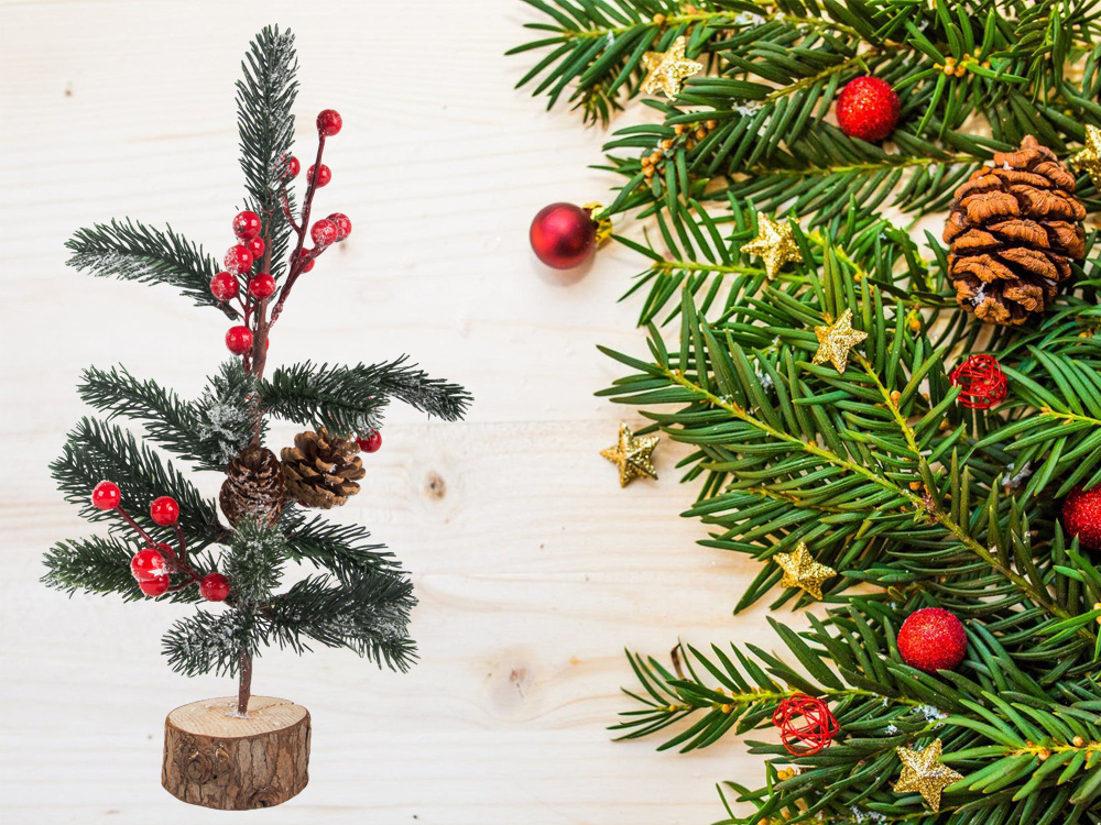 Small Tabletop Christmas Tree Decoration for Desk and Table Centerpiece (3)