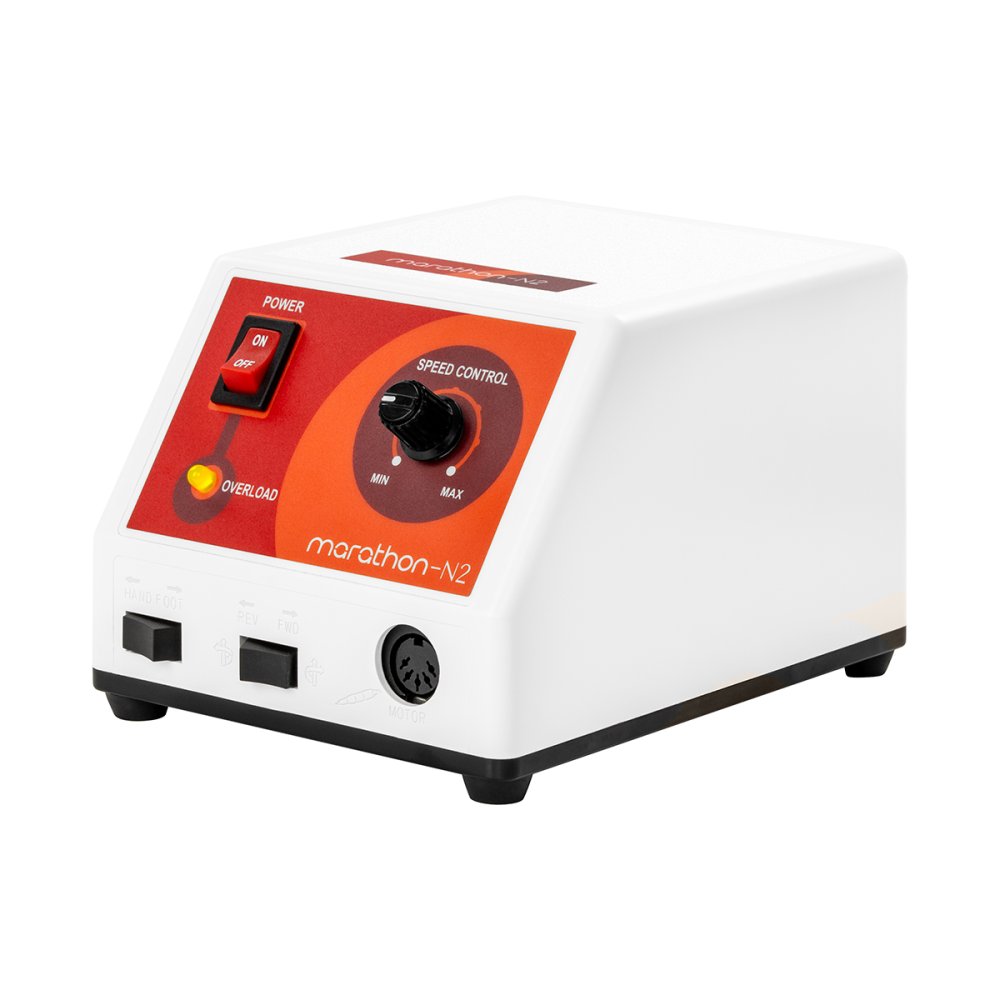 Professional Nail Drill Saeyang Marathon N2 Retro + H200, white and orange (1)