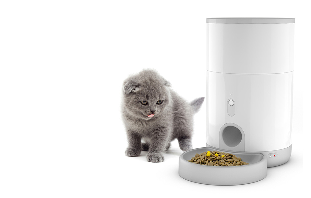 Petoneer Nutri Mini Intelligent Food Dispenser Bowl Container-Dispenser for Dogs Cats, White (2)