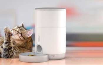 Petoneer Nutri Mini Intelligent Food Dispenser Bowl Container-Dispenser for Dogs Cats, White