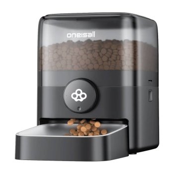 Automatic Pet Feeder Oneisall PF05 3L Smart Food Dispenser with Stainless Steel Bowl