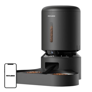 Petlibro Granary Camera Food Dispenser Double Bowl 5L Black