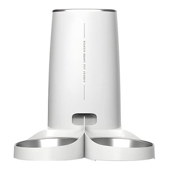 Automatic Pet Feeder Rojeco 4L Double Bowl Button Control