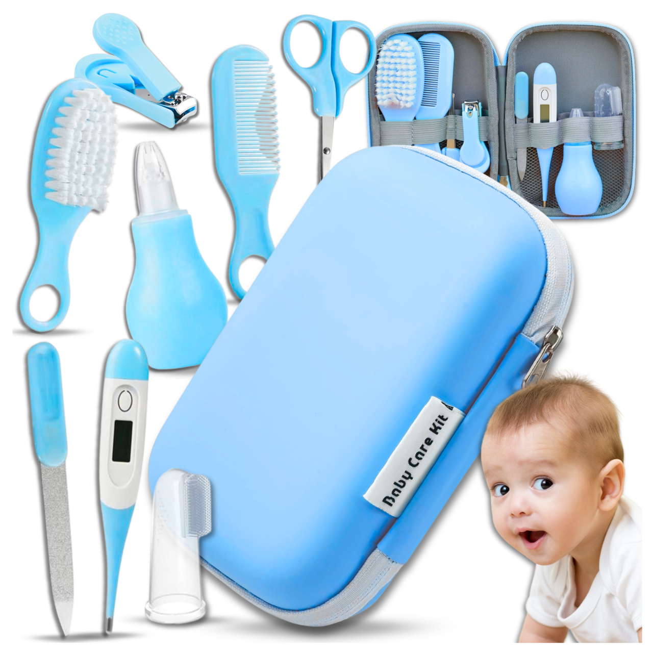 Large Baby Care Kit with Case Nicekids, blue