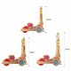 Interactive Wooden Baby Walker with Jumping Animals, Adjustable Height