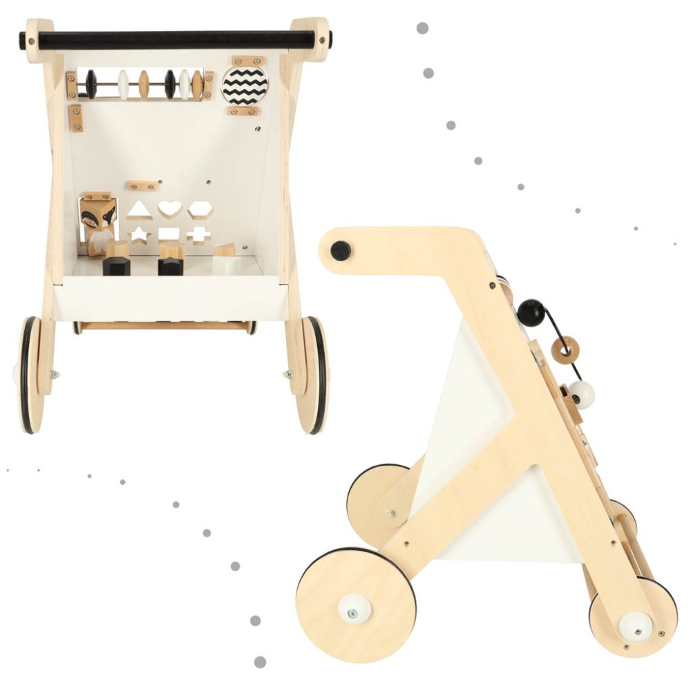 Educational Baby Wooden Walker Interactive Pusher with Sorter (9)