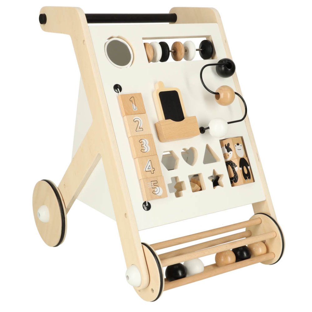 Educational Baby Wooden Walker Interactive Pusher with Sorter (1)
