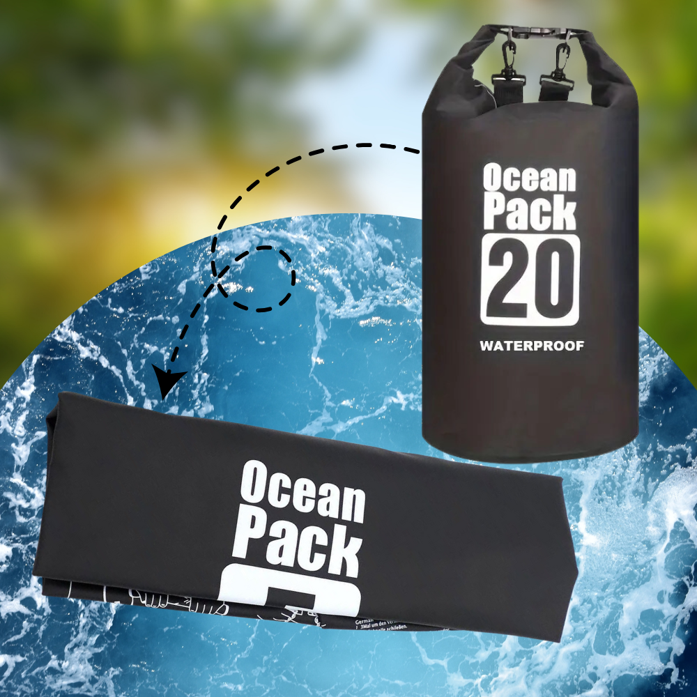 20L Black Waterproof Bag for Kayaking and Hiking (1)
