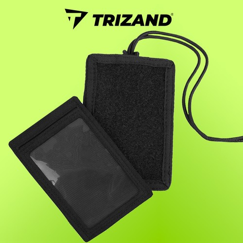 Trizand 23029 ID Card Badge Holder with Neck Lanyard, Black (0)