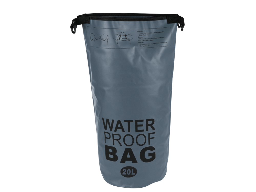Waterproof dry bag backpack for kayak, 20L, grey (0)